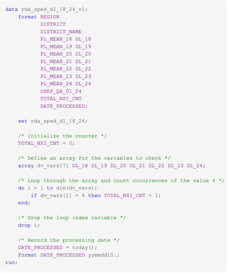Sas Command For Range SAS Array Counting Guide – Zane Wubbena, PhD